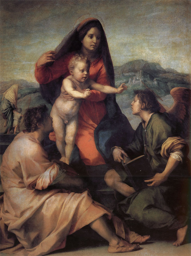 Holy Family with Angels